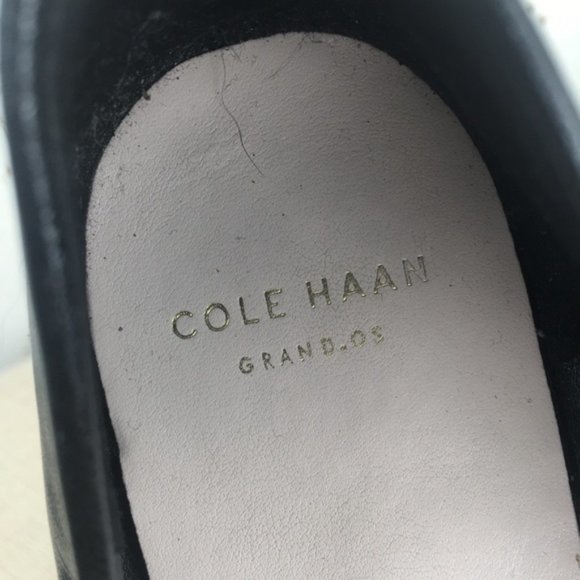 Cole Haan Grand OS Size 6.5 Black Patent Toe Bow Ballet Flats Pointed Toe - Picture 11 of 12